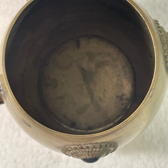 Brass Mug or Stein with Stones Embedded - Picture 5 of 7